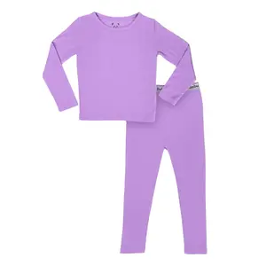 Bellabu Bear Lavender Bamboo Kids Pajamas - Soft and Breathable Fabric for a Comfortable Night's Sleep pajama  pants