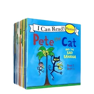 Pete Cat Natural Phonics Learning Mini Book Set, Early Reader Books, Preschool Books, Early English Reading, Engaging 12 Books for Kids Ages 3-6, Long and Short Vowel Introduction, Professional Reviewed