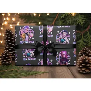 Six Seven Meme Kpop Demon Hunters Christmas Wrap Papper, Huntrix Christmas Gift, 6 7 Meme Kpop Girls Band Teen Christmas Gift