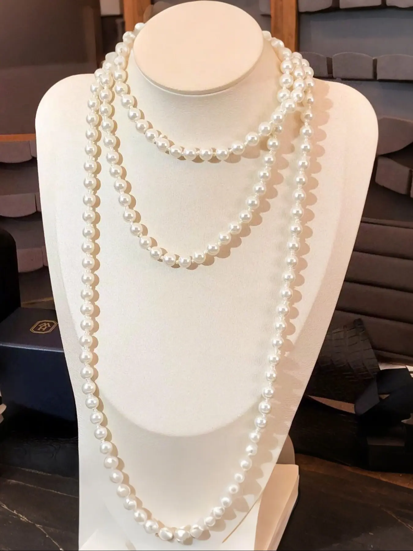 Elegant French Style Faux Pearl Handmade Knot Multi-Layer Long Chain, Pearls Beaded, Faux Pearl Jewelry, Perfect for Dresses and Sweaters, Winter Accessories, Pearl Chain Necklace, Accessory Necklace