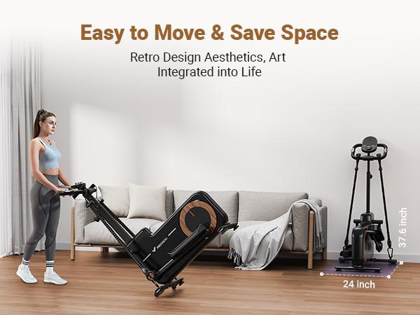 MERACH Elliptical Machines for Home Gym, 330lbs Compact Elliptical Exercise Machine with Hyper-Quiet Magnetic Driving System 16 Resistance Levels SpringStatements