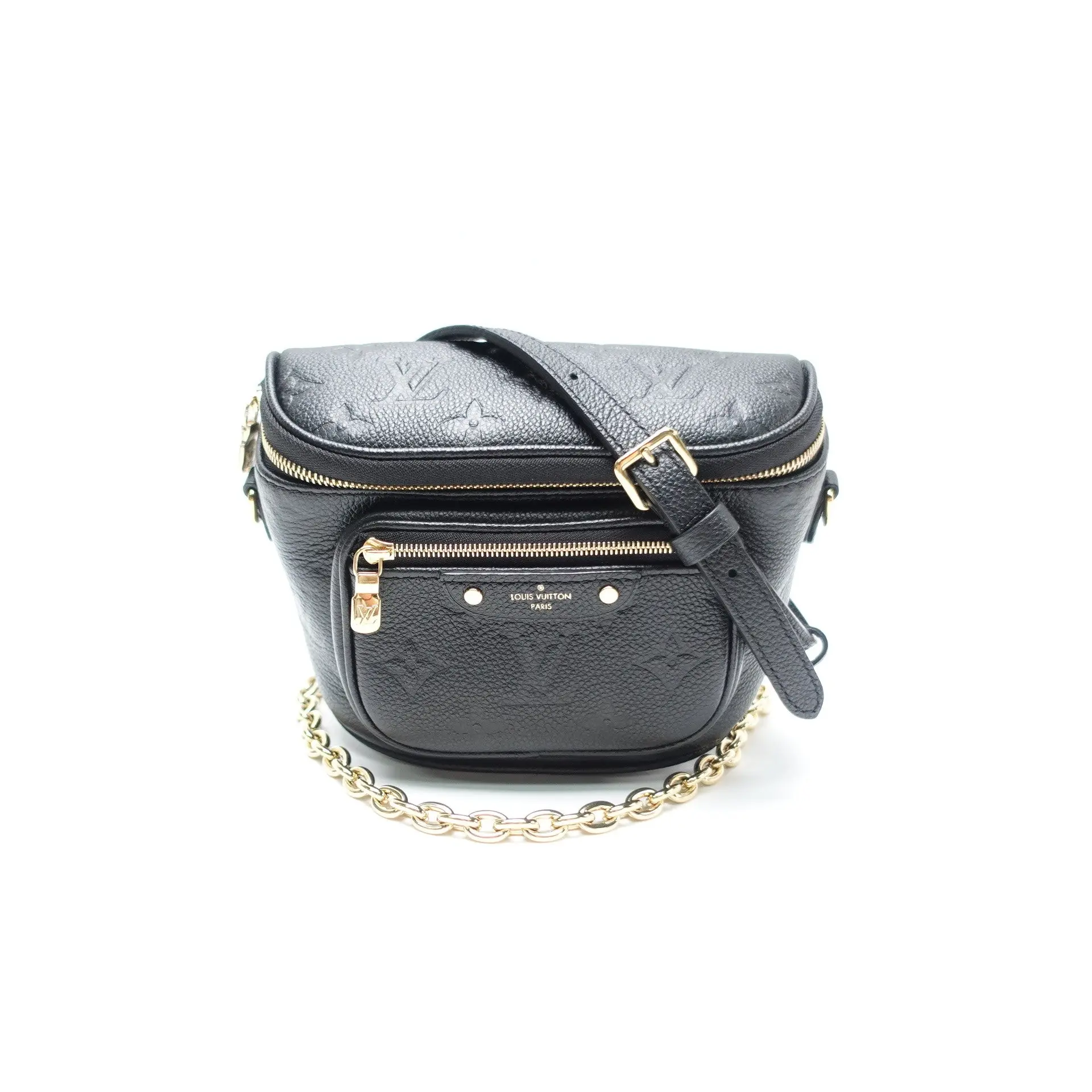 Pre-owned Louis Vuitton Monogram Empreinte leather Belt Bag Black T10436254
