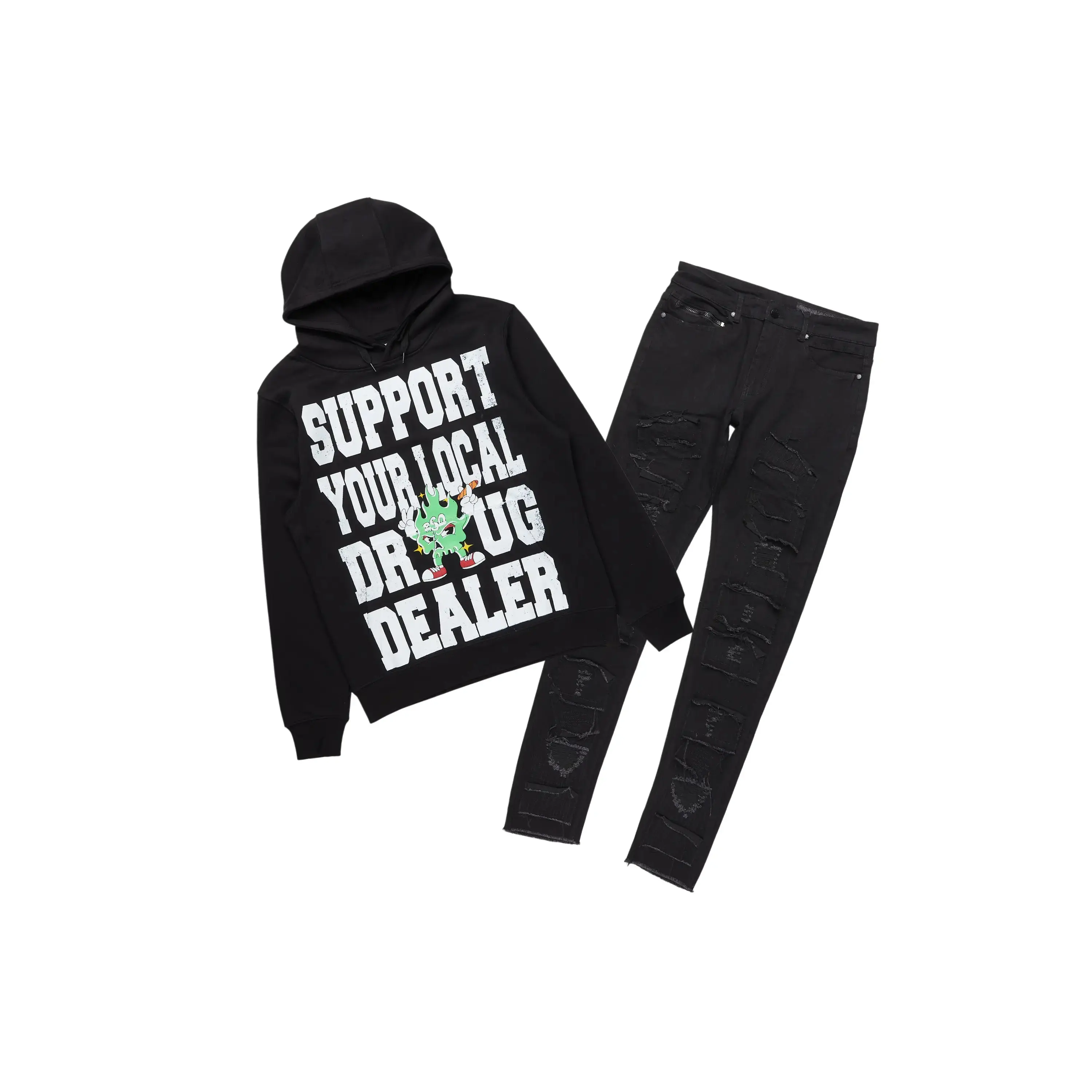 Tarl Black Hoodie & Camden Slim Fit Jean Bundle