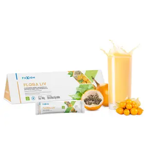 Fuxion Flora Liv Fruit Beverage Mix Sachets Herbal Tea Taffy