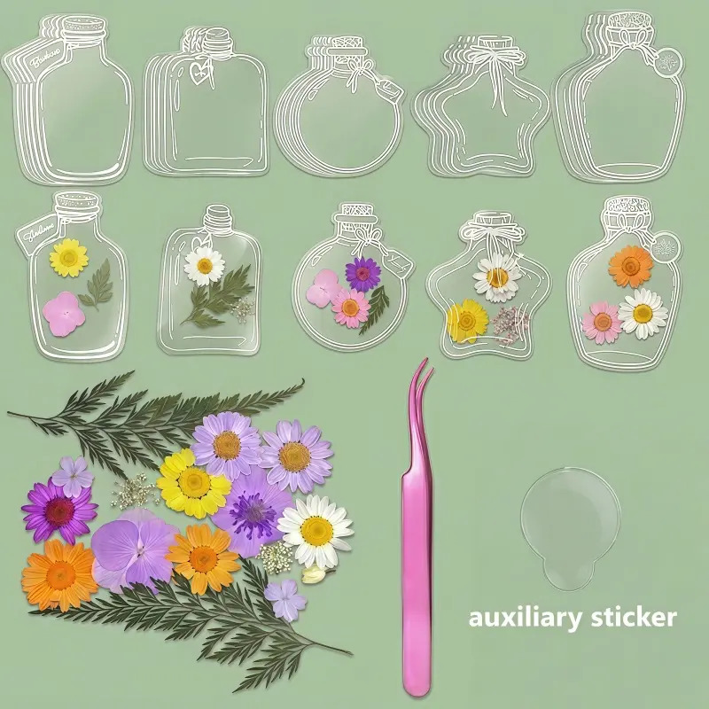 DIY Dried Flower Bookmark Kit (Bring dried flowers)Handmade Gift for Mom, Kids & Adults Craft Set, CreativeMother' s Day & Birthday Gift