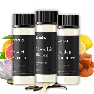 Scentia Love Collection Scent Oil Sample Kit 3x20ml - Sweet Charm, Golden Romance & MoonLit Bloom - Top Selling Fall Scents for Cold Diffusers - Fragrance