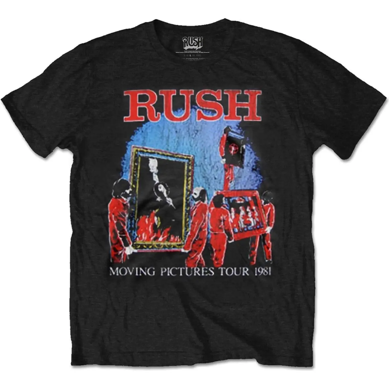 Rush Moving Pictures 1981 World Tour Graphic T-Shirt S-5XL 0