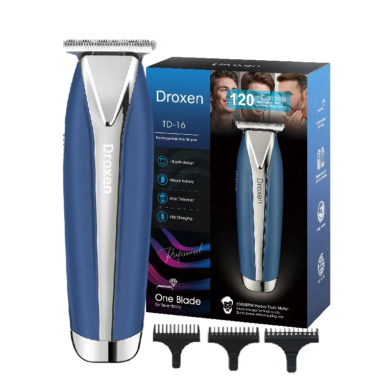 Droxen Manscape Groin & Body Hair Trimmer for Men –Electric Shaver Kit for Balls, Beard & Body, Waterproof Grooming Tool with 3 Combs & Precision Ceramic Blade