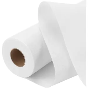 16.5 Inch x 10 Yards Iron-On Fusible Fleece Interfacing, Light Weight One Sided Loft Iron On Fusible Fleece, White Sewing Interfacing for Home Sewing and Crafting