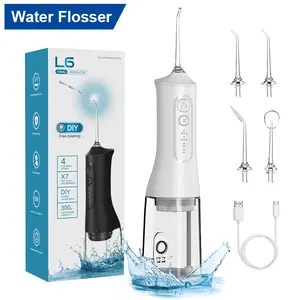 Wireless Water Flosser - Rechargeable Oral Irrigator for Gum Health, 4 Modes, 4 Nozzles, Removable Water Tank, IPX7 Waterproof, Sensitive Gums Friendly, Lightweight Cordless for Home & Travel Use