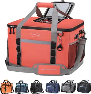 Collapsible Soft Cooler Bag, 75 Cans Beach Cooler with Flip Top Lid, Ice Chest, Leakproof & Portable for Beach, Camping, Road Trips & Grocery Shopping