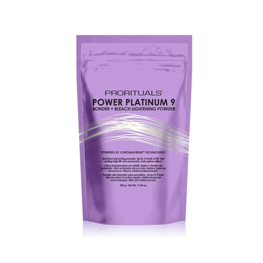 Prorituals Power Platinum 9 Bonder Hair Bleaching Powder, 17.64oz Care Product - Lightening, Dust-Free, High-Lift, Low-Ammonia Bleach