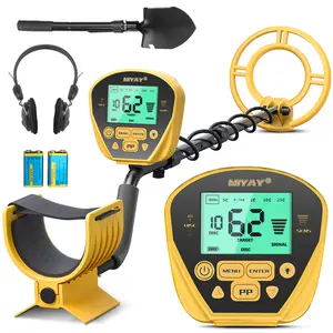 Metal Detector for Adults - Professional Gold and Silver Detector with LCD Display, High Accuracy Waterproof Pinpoint 5 Modes, 10" Coil Lightweight Metales Detectors Stem Adjustable to 60.2"