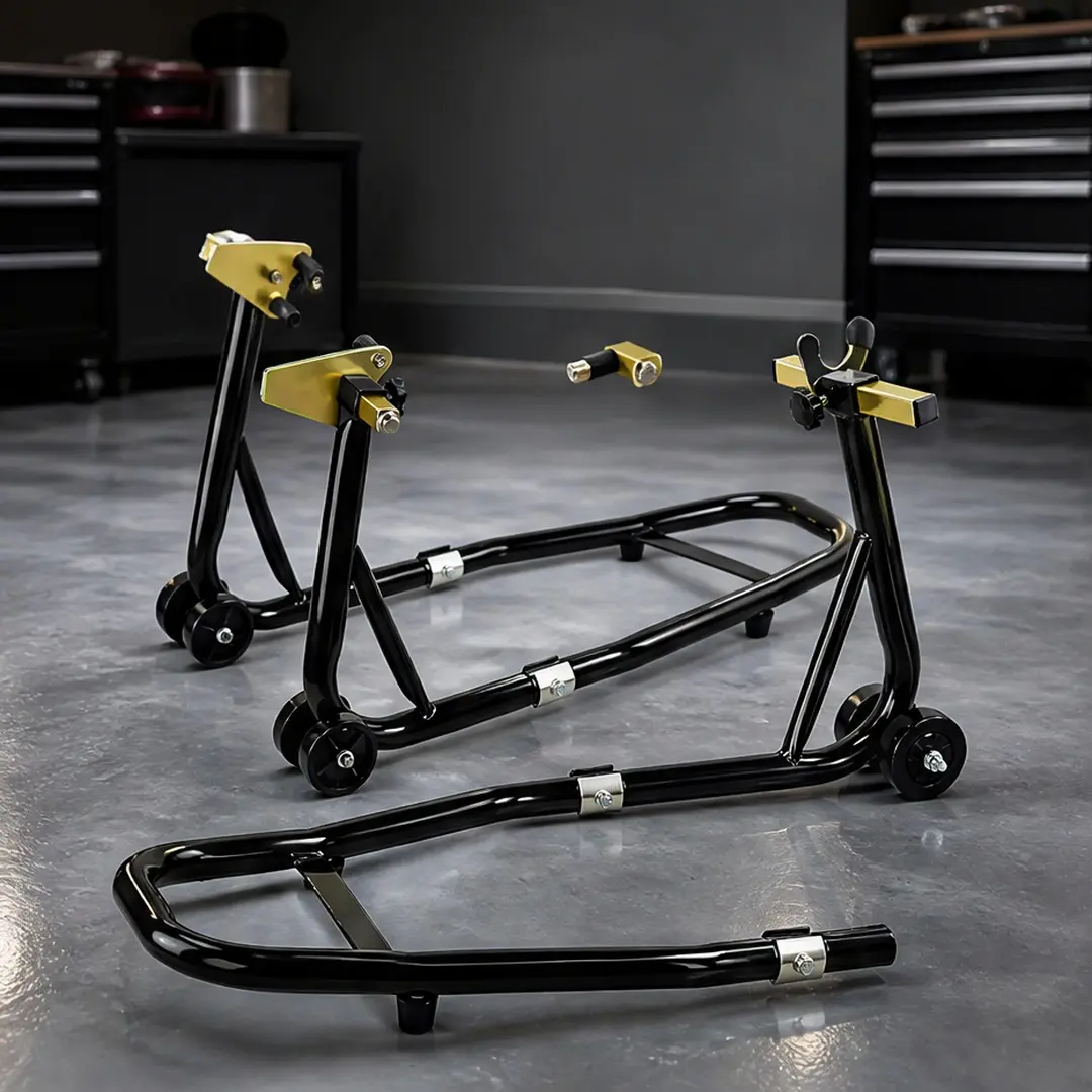 ARCH Universal Motorcycle Lift Stand Front & Rear Wheel Stand 900 Lbs Capacity Heavy Duty Steel Adjustable U+L Swingarm Spool Paddock Stand for Honda Kawasaki Suzuki Yamaha BMW Sport Bike Maintenance Repair Garage Shop Black, Black Color Options