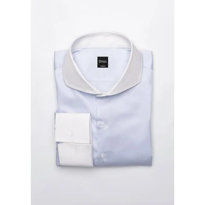Egyptian Pastel Ice Blue Twill Shirt