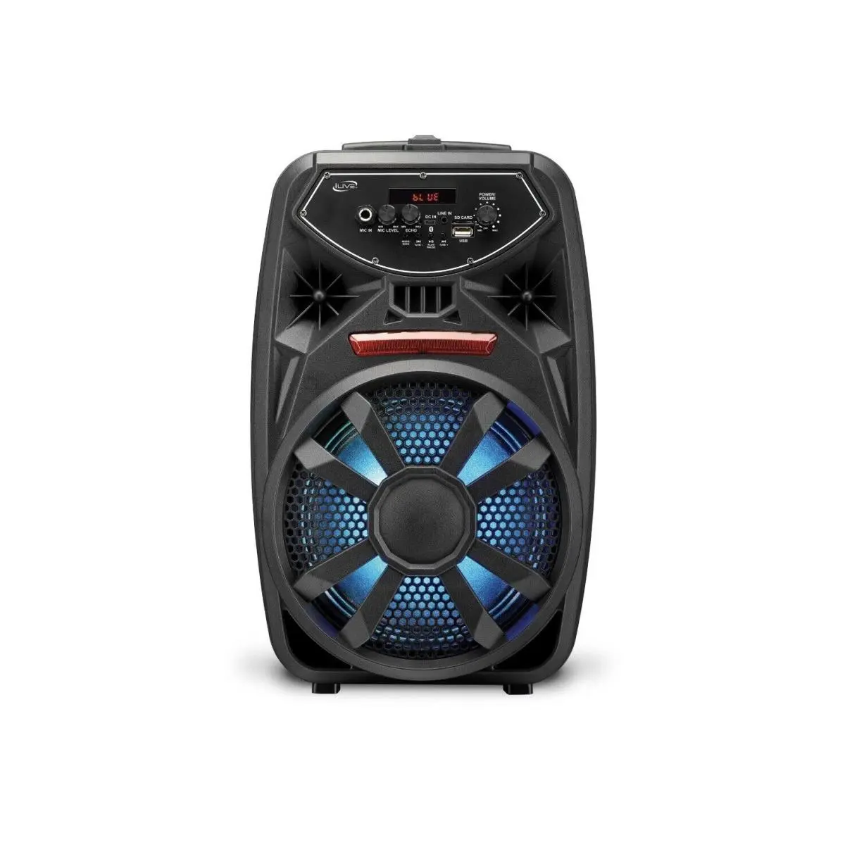 212 MAIN 8 in. Portable Bluetooth 5.0 Wireless Tailgate Party Speaker - Bluetooth Input, Room-Rock Bass, Audio Device with Handle