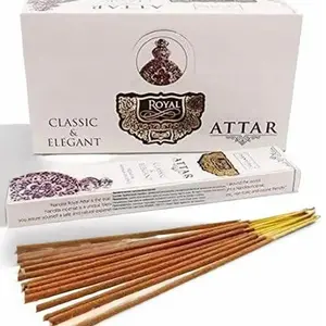 Nandita Royal Attar Incense Sticks 15gm * 12 Packs Dozen Aroma Fragrance Prop Scented Perfume Scent Freshener