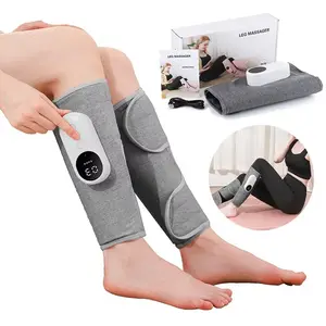 【1 Pcs】 New Model Leg Massager Calf Muscle Device for Meridian Dredging Varicose Veins Electric Heated Kneading with Foot Massage Function Starry Gray Air Pressure Kneading Rechargeable No Wire Restraints 3 Levels Hot Compress，Famliy Gift