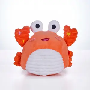Dancing Crab Sensory Toy for Babies - Voice-Repeating Musical Walking Interactive Language Toy, Bilingual Talking Sight Word Flash Cards Kids Gift, Interactive Language Toys
