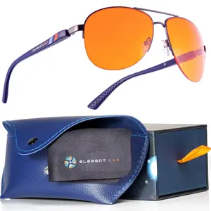 ELEMENT LUX Blue Light Blocking Glasses Amber Lenses -For Better Sleep, Gaming, Eye Strain Blocker, Computer, Sunglasses