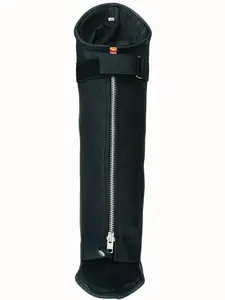 BLACK HL12826NKD Gaiter chap - short legging Premium Leather chap
