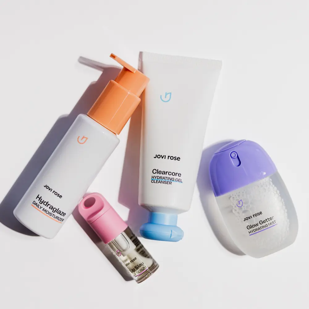 Jovi Rose The Ultimate Glow Bundle | 4-Piece Everyday Skincare Set for Teens & Tweens Daily Gentle