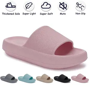 Cloud Slippers for Women & Men, Pillow Slippers Super Soft,Non Slip Quick Drying Shower Bathroom Sandals,Thick Sole House Slides Ultimate Comfort Lightweight Men's Sandals Casual Walking Shoes  Summer Girl Footwear