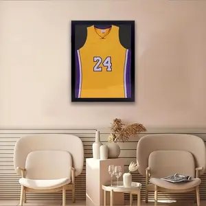 White high-transparency fan sports jersey display case, 18x14 optional size, heavy-duty frame secures signed jerseys, transparent display highlights jersey features, versatile for fans, game rooms, home