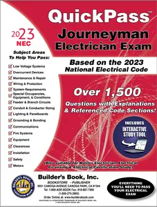 Journeyman Electrician QuickPass Study Tool Book with Online Interactive Software Based on the 2023 NEC
