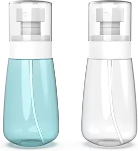 [New Deal] 2-Pack Modern Rectangle Small Travel-Size Organiser Spray Bottles, 2oz/60ml Fine Mist Empty Leak-Proof Bottles for Toners, Face Mist