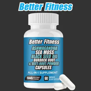 Ashwagandha, Sea Moss & Beet Root Capsules | Vitamin C + D3 | Vitality Formula | Lab Tested