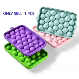Silicone 25-cavity ice ball mold, soft, durable, and easy to demold, suitable for whiskey, beer, and beverages, meeting ice needs for home, restaurant, and other scenarios, Ice Ball Trays, Ice Ball Maker