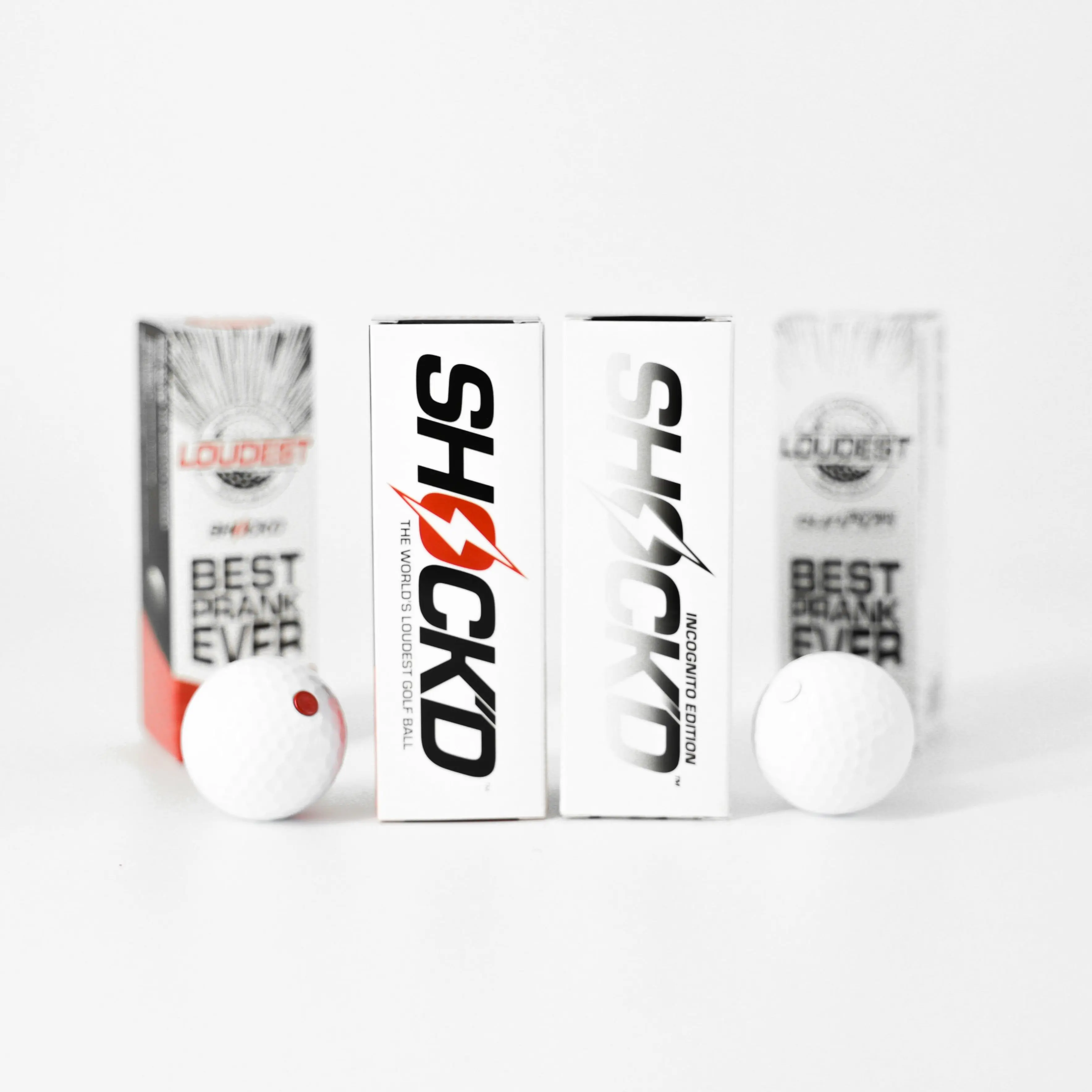 BUY 3 GET 1 FREE BUNDLE - SHOCK'D Golf Balls, Golf Pack, Loud Golf Balls Standard Balls