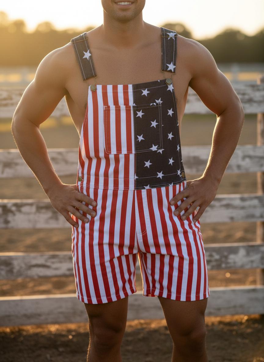 American Flag Overalls – Size Range