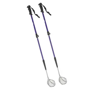 VOS Adjustable 2 Pcs Sand Sifter with Extendable Handle (21"–33")| Lightweight Beach Shovel for Collecting Seashells, Sea Glass, Shark Teeth |Back Saver, Durable, Easy to Use