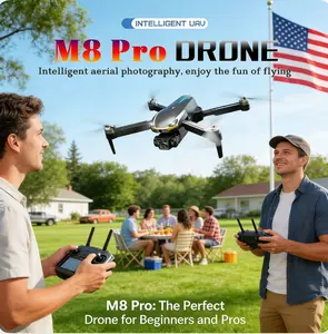 2026 M8 Pro Drone – 4K EIS Camera, GPS & 5G WiFi FPV, Brushless Motor, Optical Flow Hover, Smart Obstacle Avoidance, Auto Return, 360° Stunt Roll, Dual Batteries Included
