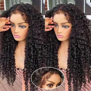 Seeget Afro Kinky Curly Wig With 4C Edges Lace Front Wigs For Women Pre Plucked Brazilian 13x6 HD Lace Frontal Wig Human Hair Baby Hair 180% 250%