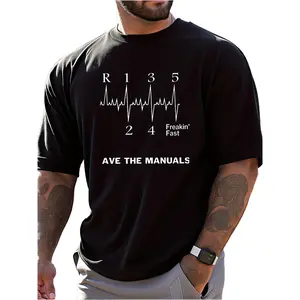 Men's Clothing, Men's Pattern T-Shirt, Casual Style Printed Design, 100% Cotton Fabric, Casual Style, Regular Fit, Comfortable and Breathable, Suitable for Summer Daily and Outdoor Wear Menswear Top