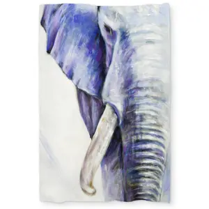 Begin Home Decor C1DCTXLWNO53BM Blue Elephant Twin Size Extra Long Duvet Cover - Stylish Bedroom Decor for Home