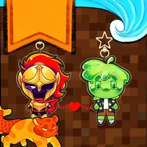 D3rlord3 and Avery Acrylic Keychain Chibi Style - Game Merch