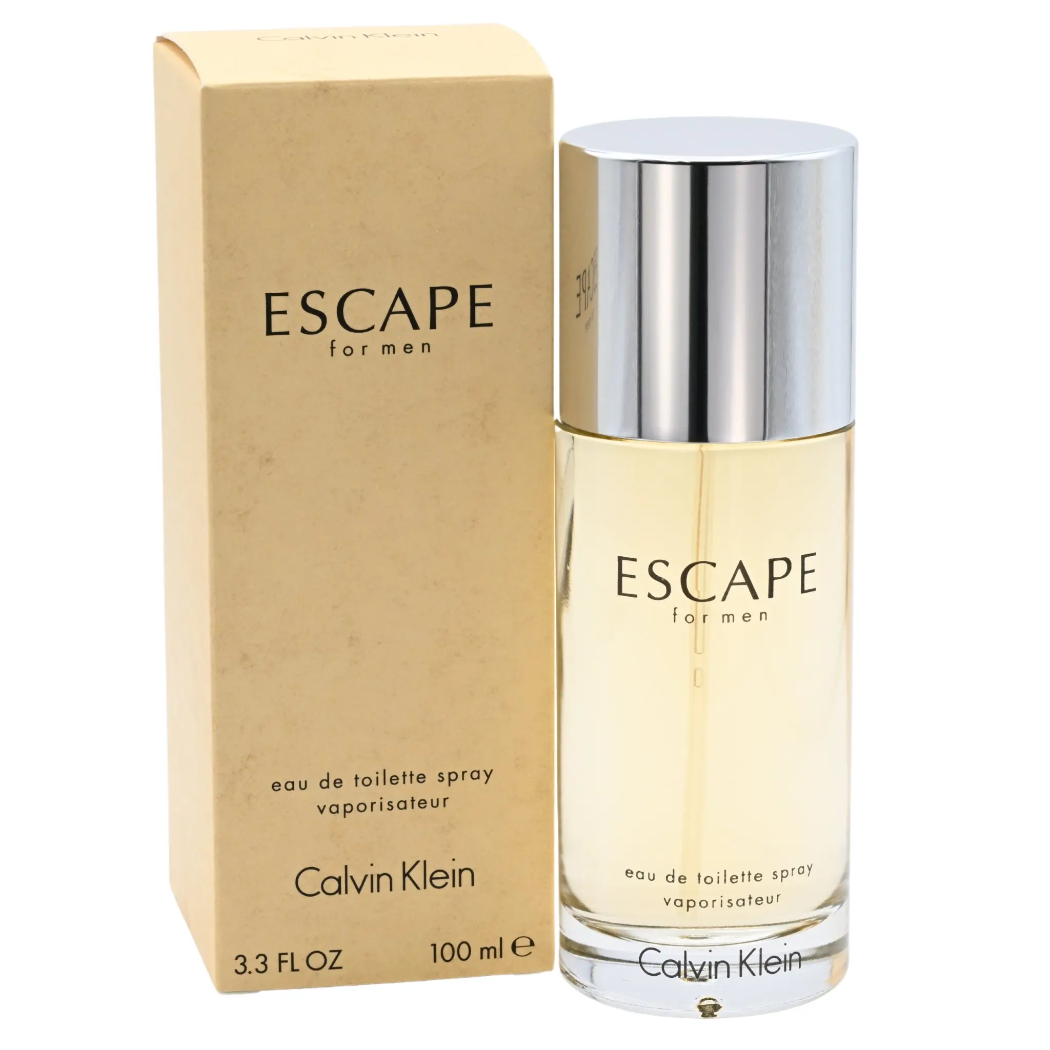 Calvin Klein Escape Eau de Toilette for Men, Aromatic Green Cologne with Notes of Sandalwood & Amber, Woody Scent, 3.4 fl oz Spray, Edp Liquid Perfumes, Edp Fragrances, Woody Scents, Daywear, Casual-Elegant Wear, Men's Cologne, Single Bottle