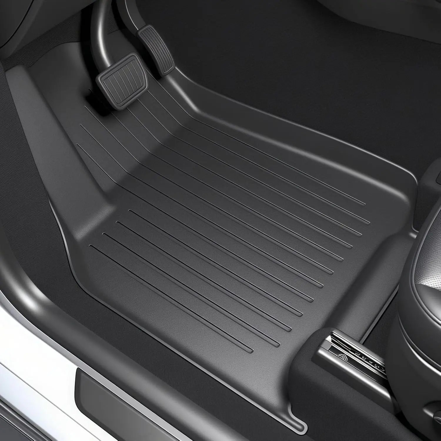 Tesla Model Y Juniper 2025 2026 Floor Mats & Cargo Liners Full Set 7 PCS Extra-Thick TPE  for 5-Seater | All-Weather Pet & Child-Friendly Accessories(Not for Standard)