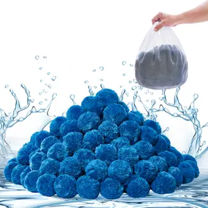 【Spotlight Day】VEVOR Pool Filter Balls for Sand Filter, Summervibes, 1.5 lbs, Filter Balls Replace Pool Filter Sand, Reusable Blue Polyester Fiber Filter Media with Wash Bag, for Swimming Pool Aquarium Tank Above Ground Pool