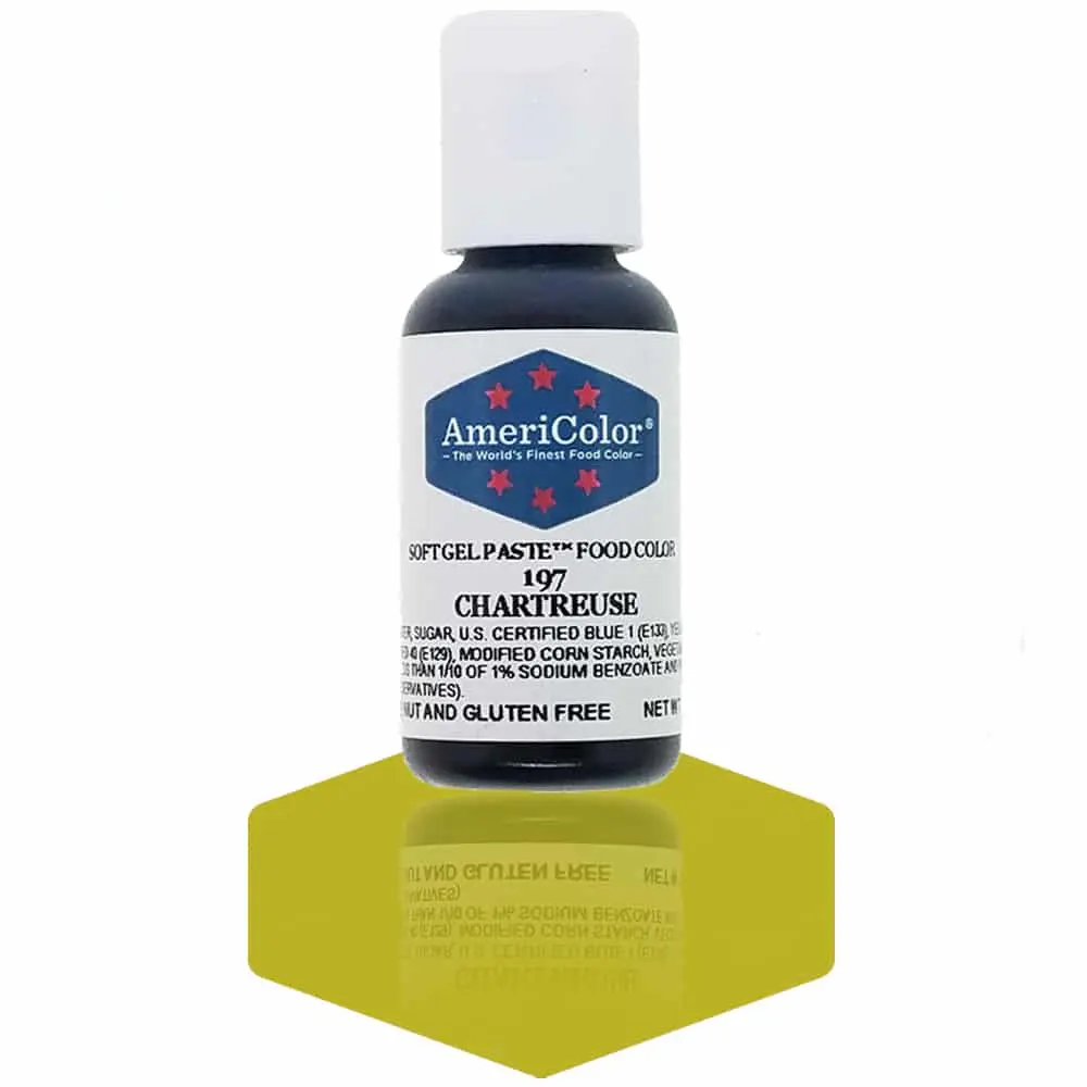 AmeriColor, Chartreuse, .75 Ounce, Soft Gel Paste Food Color