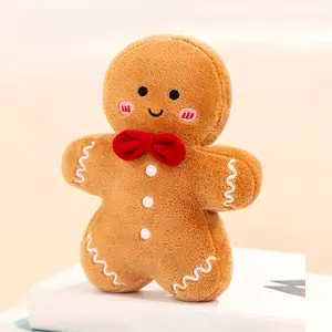 Ultra Soft Gingerbread Man Plush Toy - Cute Christmas Pillow Cushion, Lightweight Holiday Decoration & Perfect Xmas Gift