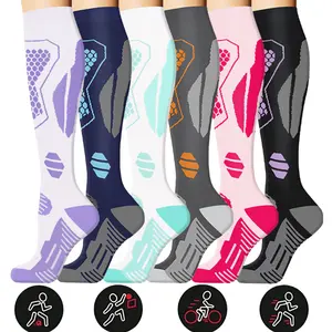 6 pairs of women and men compression socks, long stockings, support, compression socks, for work, legs, long compression socks, pregnant, travel,