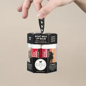 Dionis Goat Milk Lip Balm Ornament Set - 6 Pack Variety Gift Set