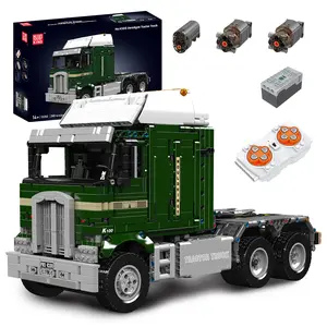 Mould King 13202 Remote Control Trailer Truck Building Block Tractor Car Adult Kid Toy 2181 Pcs summerwins