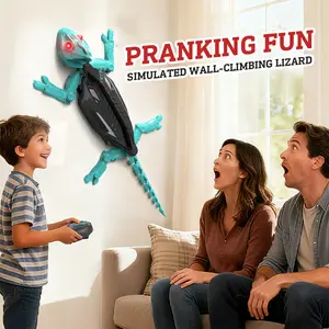 Wall Crawler Gecko&cockroach Three styles  Easter Toys For Boys Cool Gift-Wall Climbing RC Chameleon Toy Rechargeable with LED Eyes Dual Mode Floor & Wall Driving Gift for Boys Girls Ages 3+,juguetes para niños,Spoof Gifts