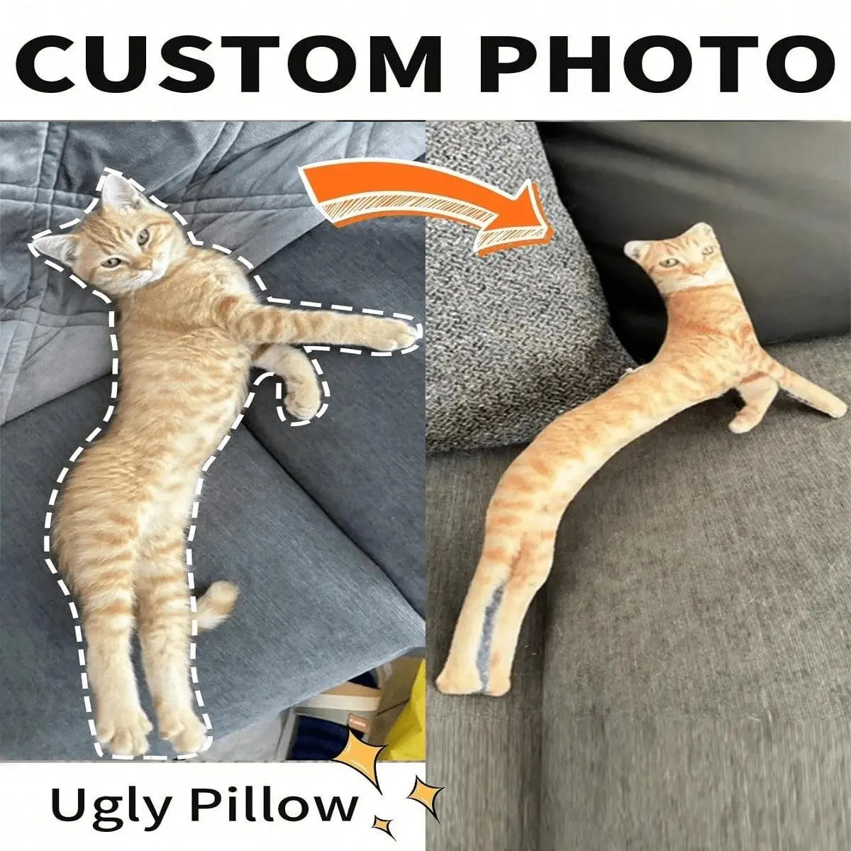 DIY Custom Creative Pet Cat Abstract Throw Pillow.Double-sided printed design.Perfect for friends’ birthdays, holidays, or as a personalized gift.Also great as a decorative item for parties.Picture Pillow Custom Pet Pillow Dog Pillows Gift